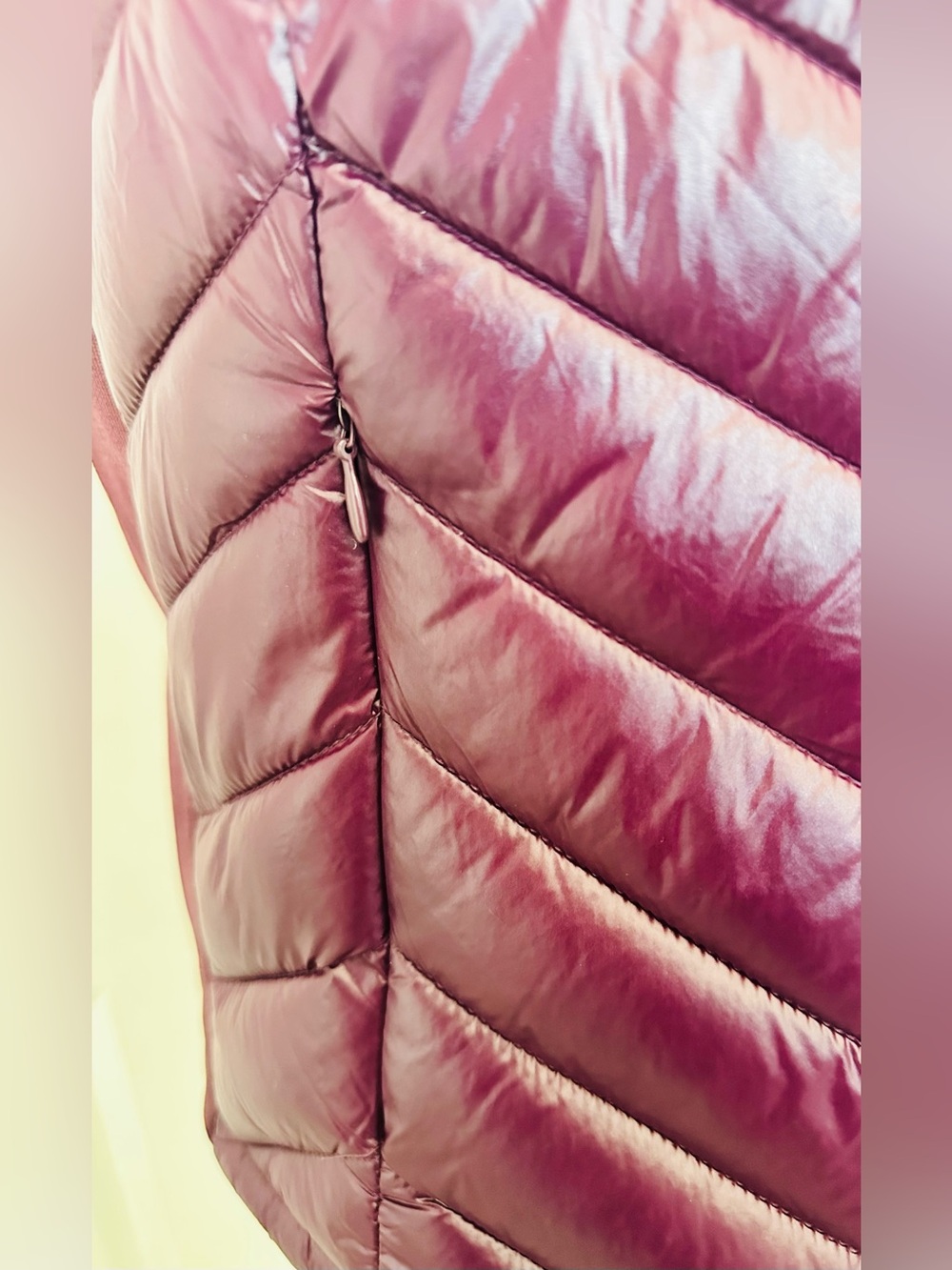 Calvin Klein Quilted Puffer Vest in Plum - Picture 3 of 7